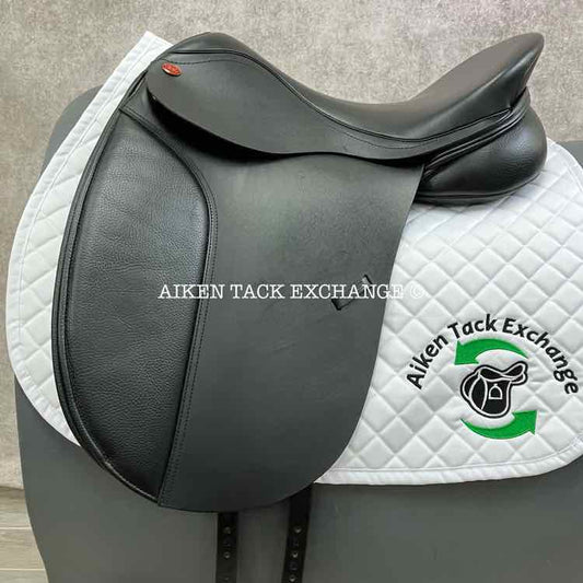 Kent & Masters MDM S-Series Standard Wither Moveable Block Dressage Saddle, 17.5" Seat, Adjustable Tree - Changeable Gullet, Wool Flocked Panels