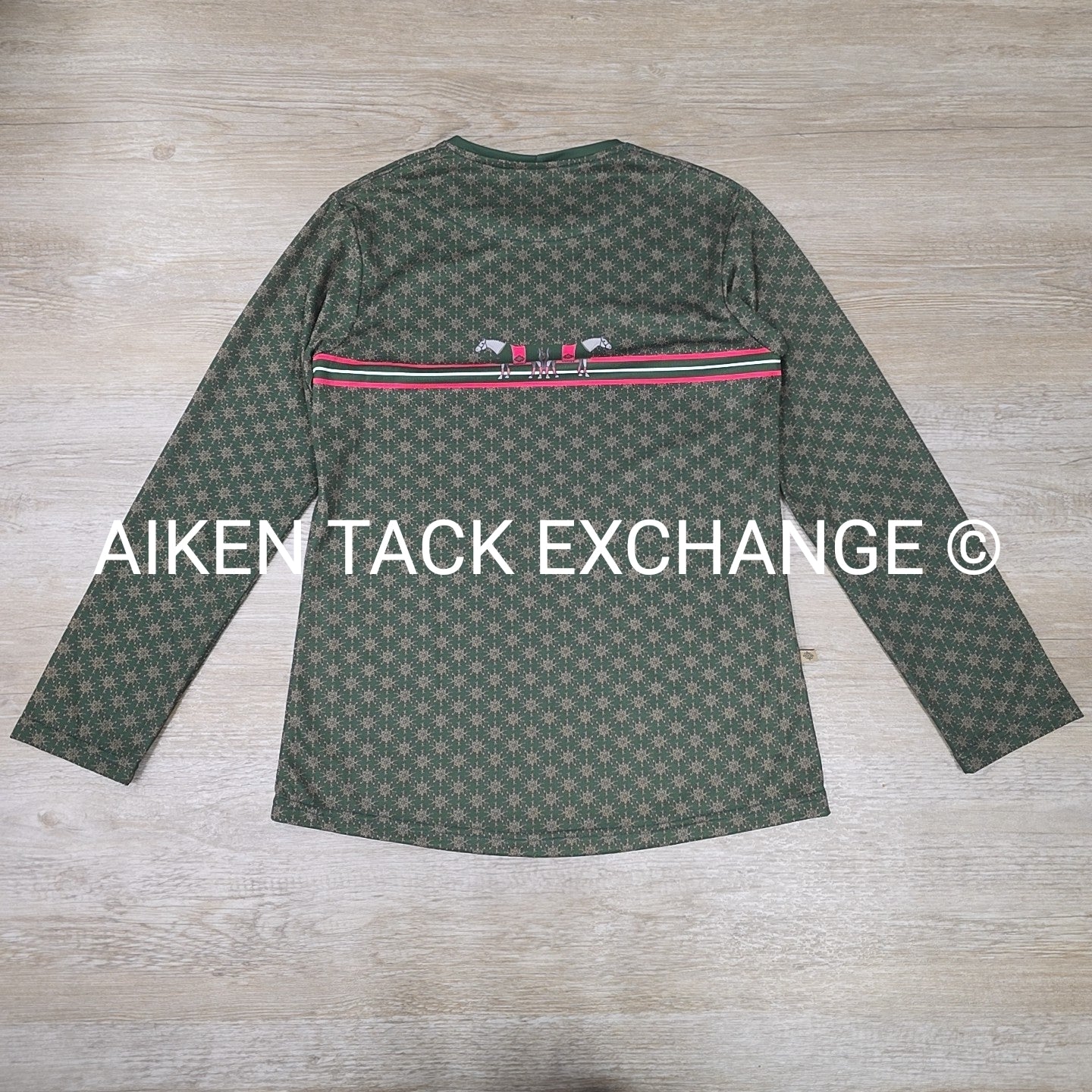 Espoir Equestrian Long Sleeve Top, Size Medium