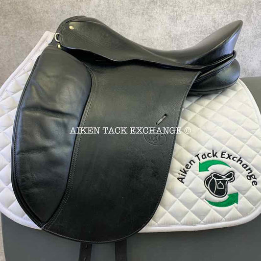 2002 Schleese JES Elite Dressage Saddle, 18.5" Seat, Medium Tree, Wool Flocked Panels