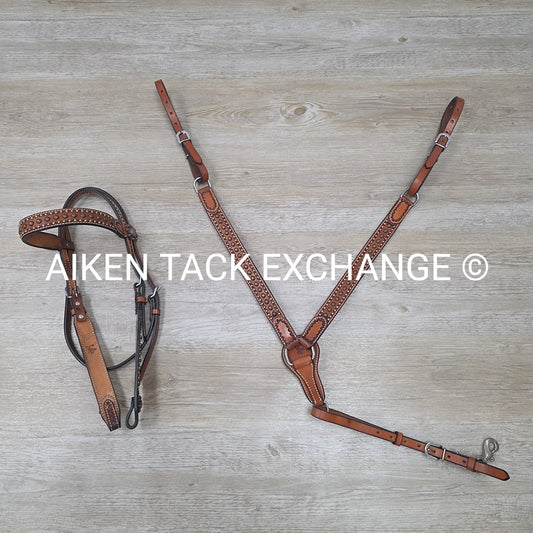 Browband Western Bridle with Matching Breastplate
