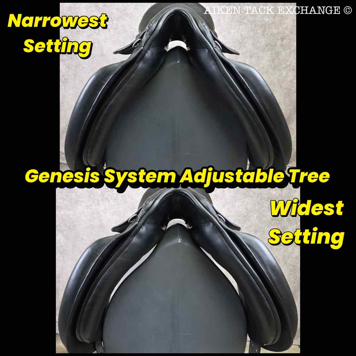 Marcel Toulouse Alissa Platinum Genesis Dressage Saddle, 17.5" Seat, Adjustable Tree, Wool Flocked Panels