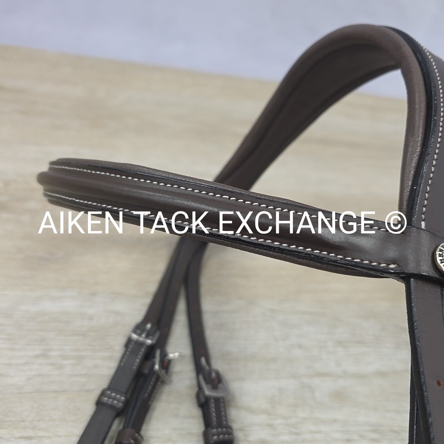 HDR Pro Mono Crown Raised Figure 8 Bridle with Rubber Reins, Havana, Oversize