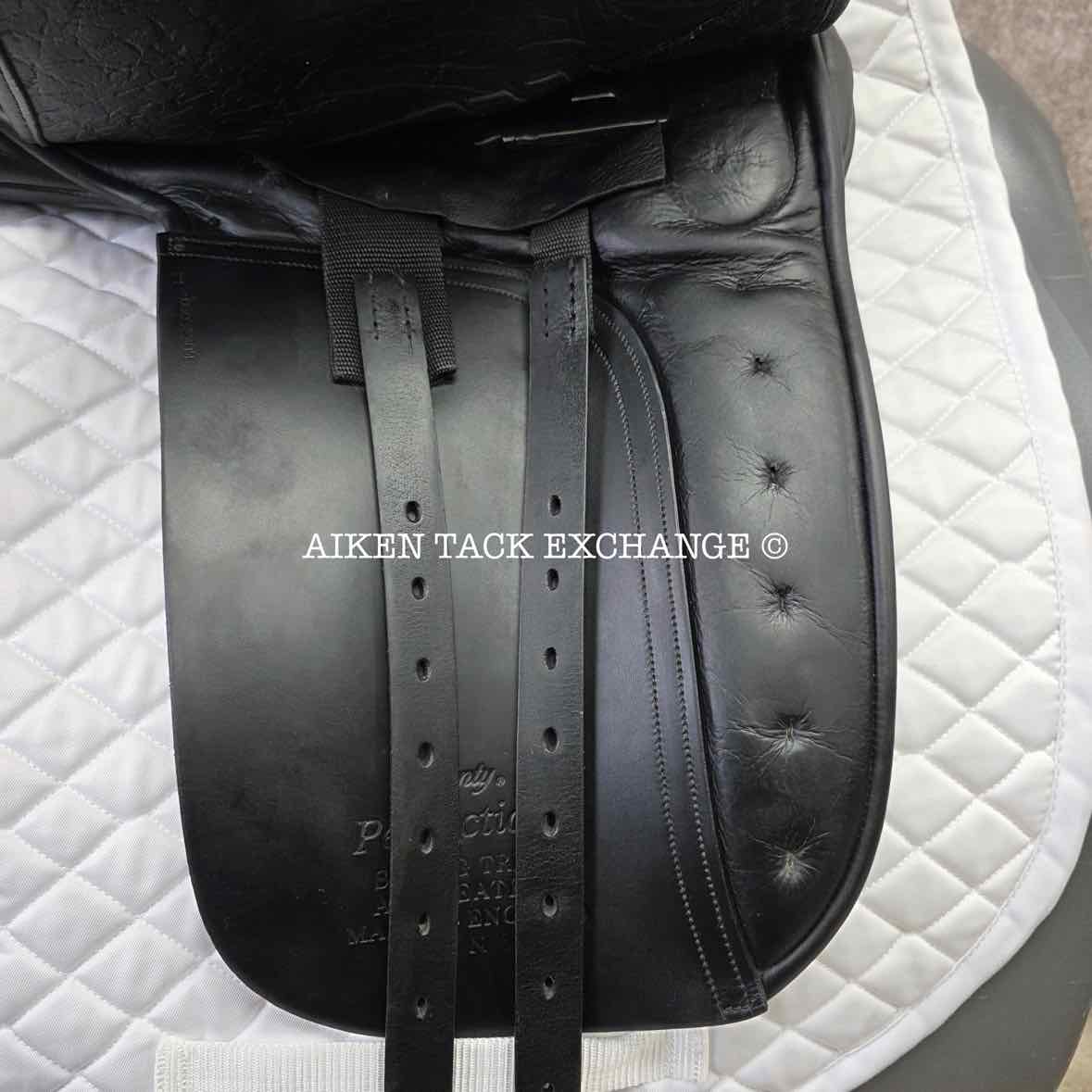 2006 County Perfection Dressage Saddle, 17" Seat, Narrow Tree, Wool Flocked Panels