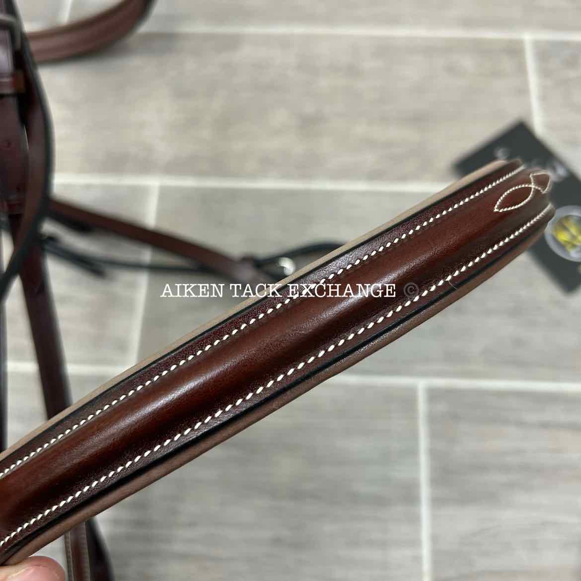 KL Select KL Italia Venezia Hunter Bridle with Reins, Brown, Size Full