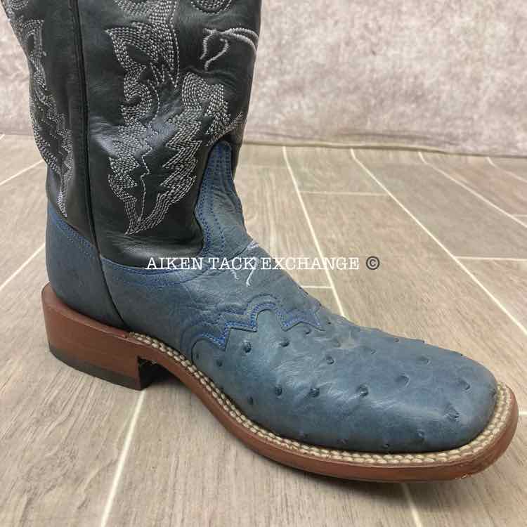 Lagrange Ostrich Square Toe Western Boot, Size 7