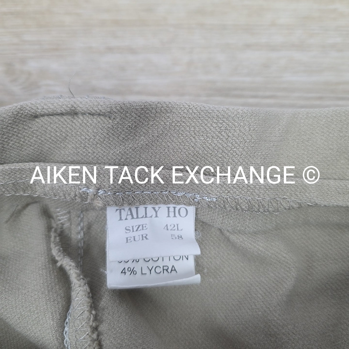 Tal Lo Patch Tally Ho Side Zip Knee Patch Breeches, Men's 42 Long – Aiken Tack Exchange