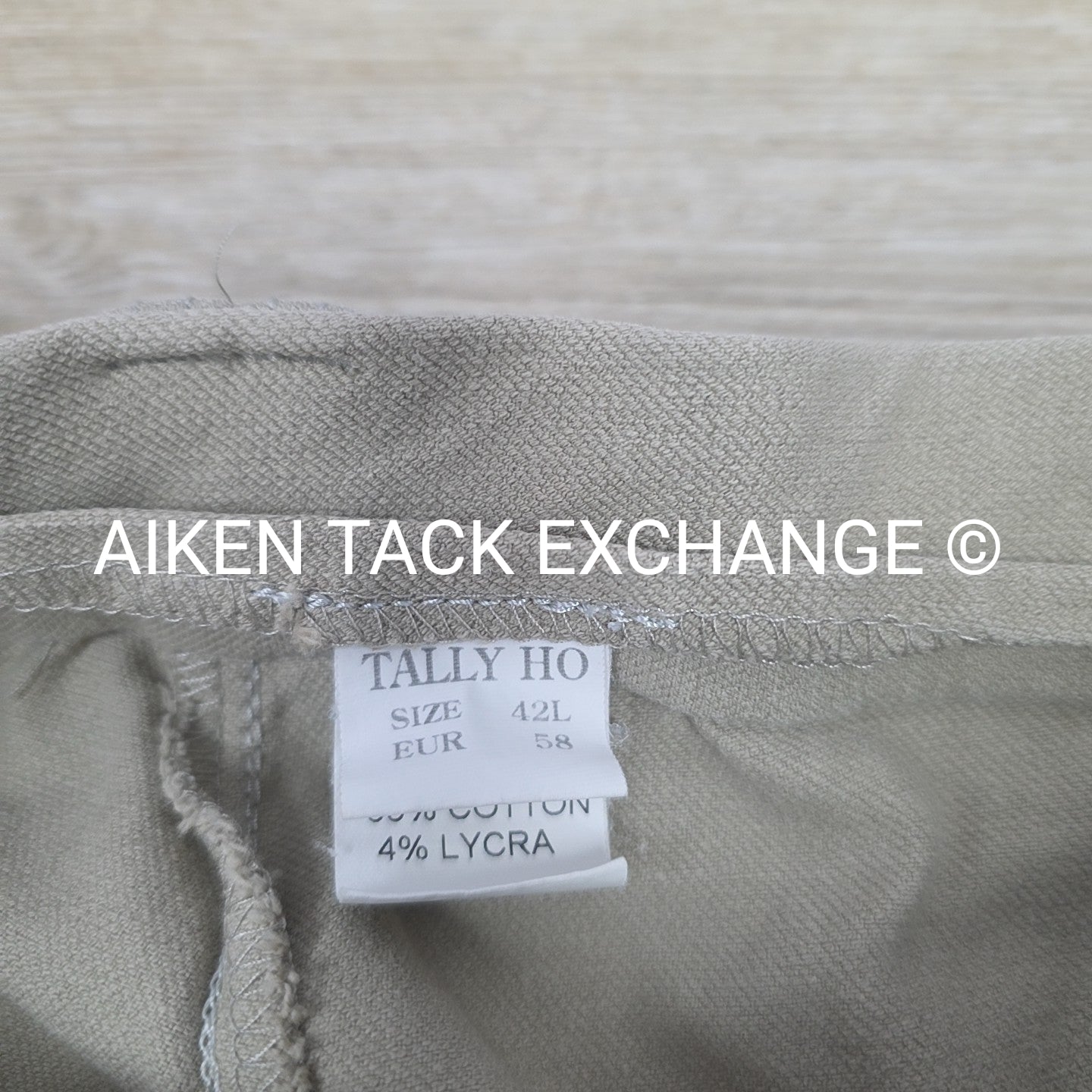 Tally Ho Side Zip Knee Patch Breeches, Men's 42 Long