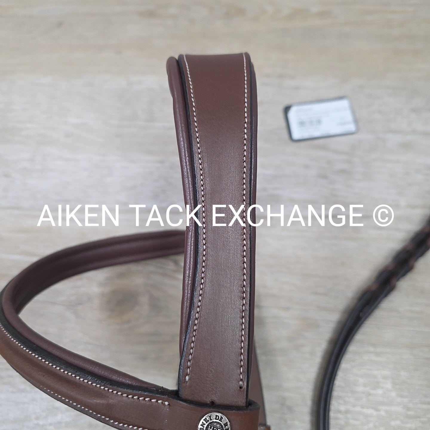 HDR Pro Mono Crown Fancy Stitch Padded Bridle with Reins, Brown, Oversize