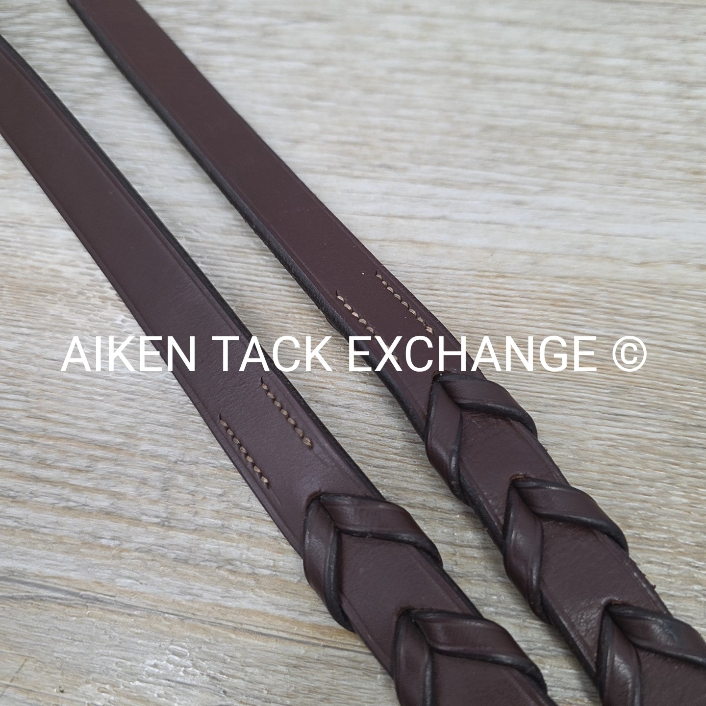 Plain Laced Reins, Brown, 55"
