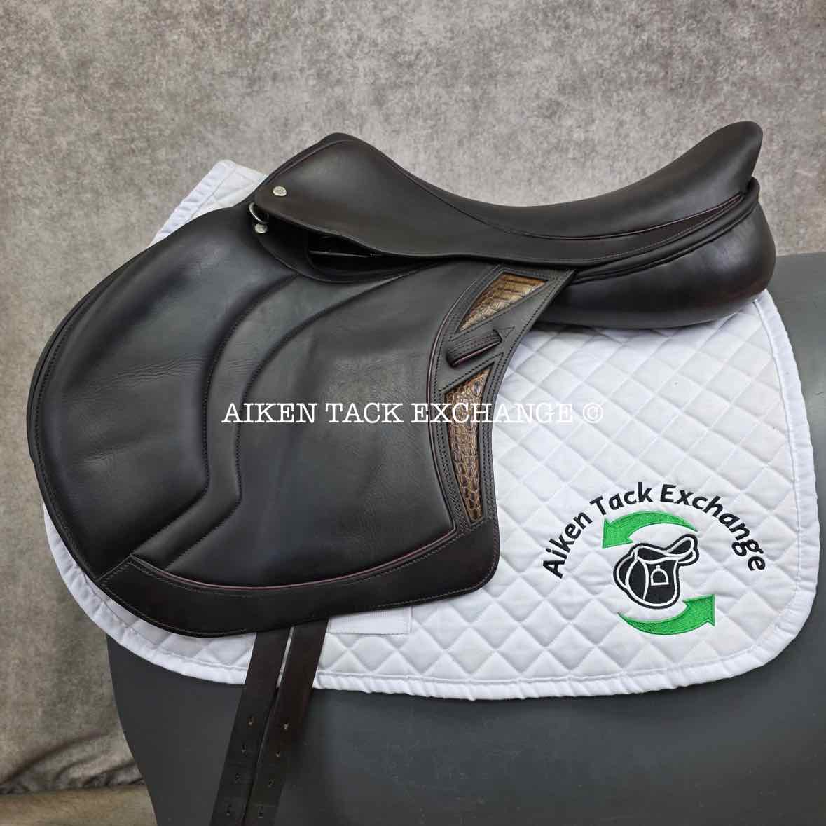 2021 Stackhouse Monoflap Jump Saddle, 18" Seat, Narrow Tree