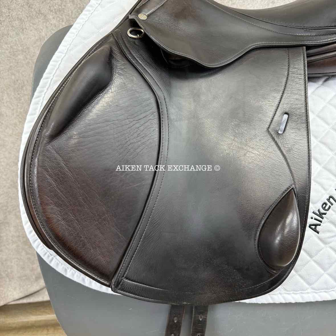 2013 DK Saddlery Liberty Monoflap Jump Saddle, 18" Seat, M/MW Tree, Wool Flocked Panels