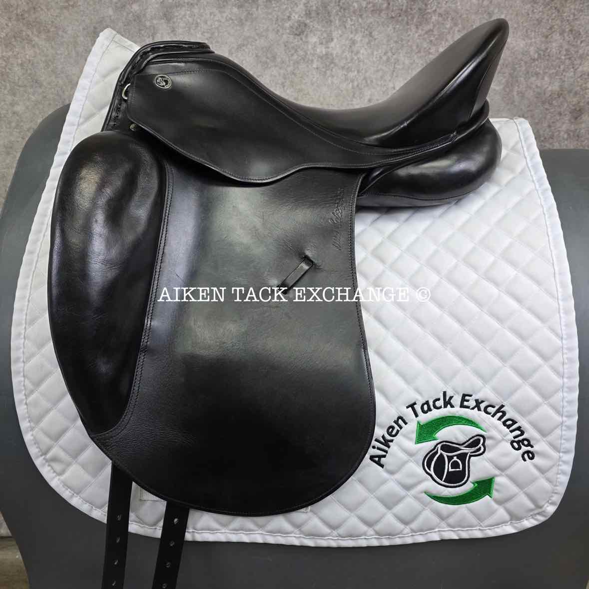 2005 Kieffer Wallstreet Excellent Ulla Salzgeber Dressage Saddle, 17" Seat, Medium Tree, Wool Flocked Panels