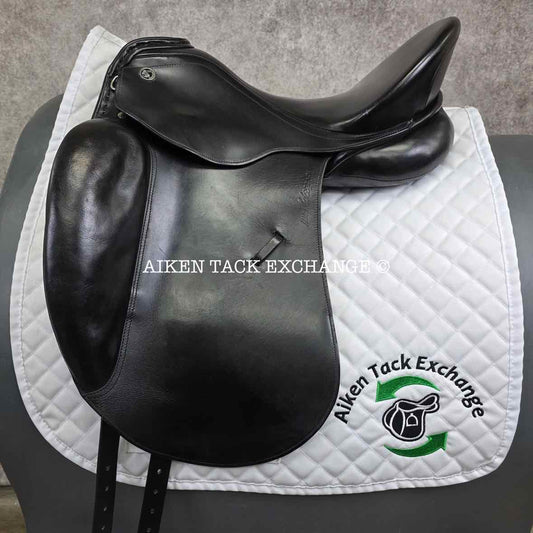 2005 Kieffer Wallstreet Excellent Ulla Salzgeber Dressage Saddle, 17" Seat, Medium Tree, Wool Flocked Panels