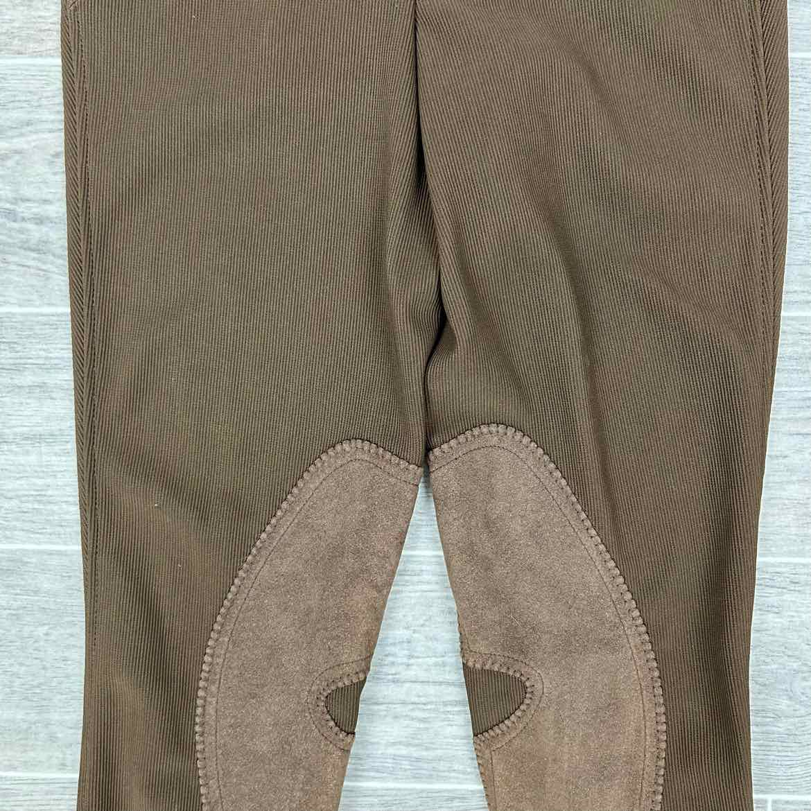 TuffRider Low Rise Rib Knee Patch Breeches, Size 24 L