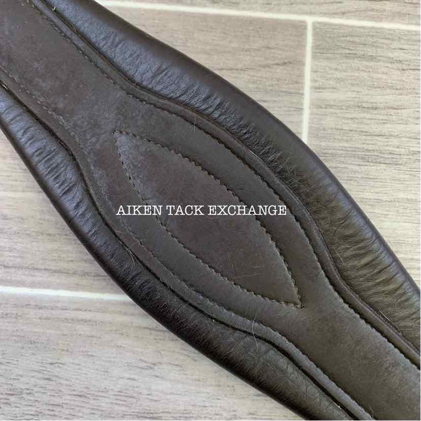 CWD Hunter Classic Leather Girth with Double End Elastic, Brown, 50"