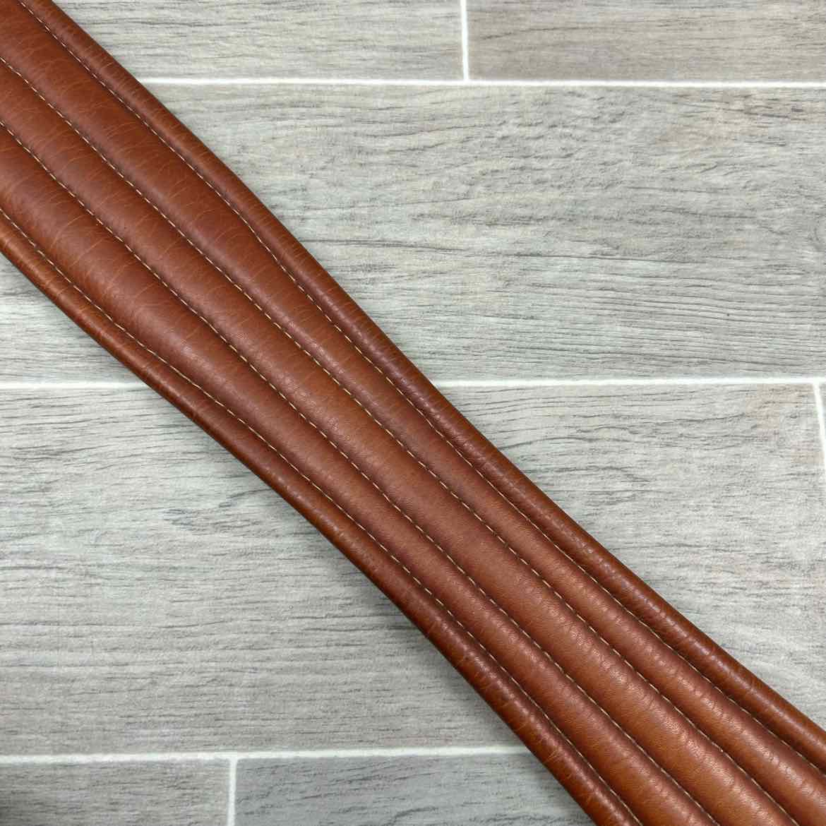 Edgewood Fancy Stitched Girth with Double End Elastic, Brown, 56"