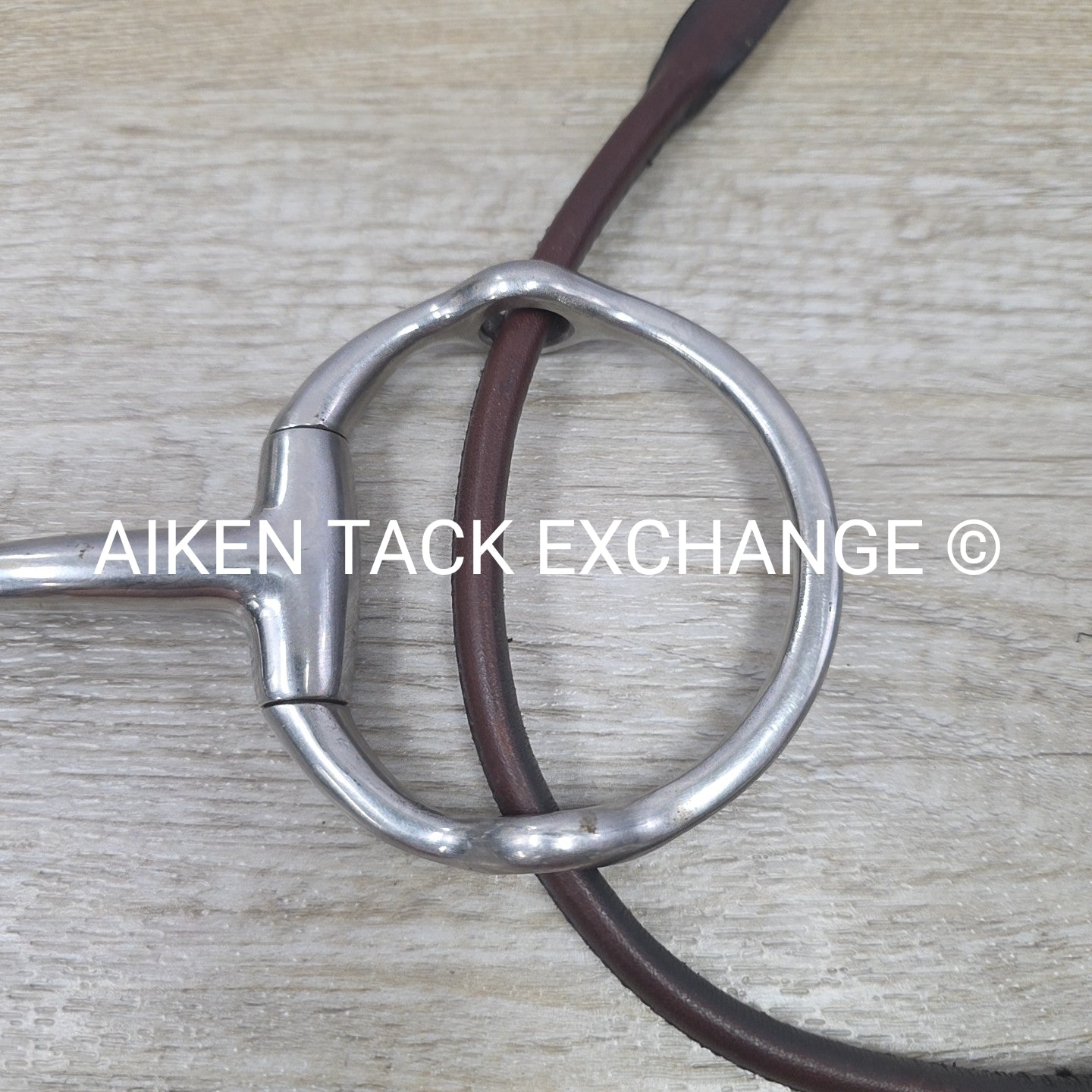 Single Joint Large Ring Loose Ring Gag Bit with Rope Cheek Pieces 5.75"