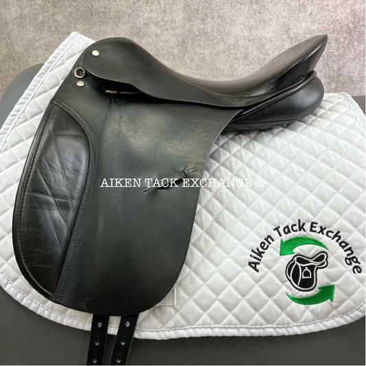 Centaur by Michael Stokes Dressage Saddle, 17.5" Seat, Short Flap, Medium Tree, Wool Flocked Panels