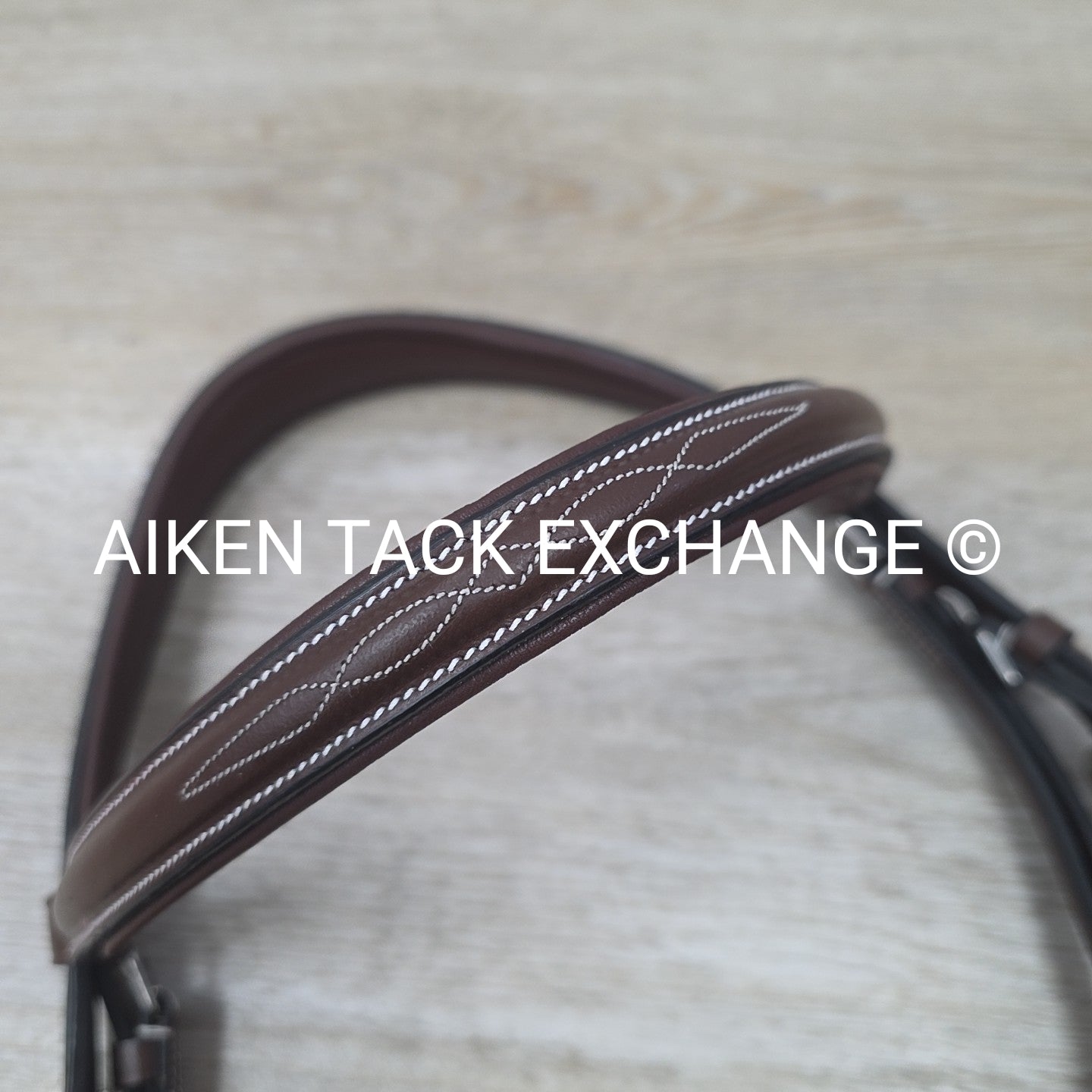 HDR Pro Mono Crown Fancy Stitch Padded Bridle with Reins, Brown, Size Full/Horse