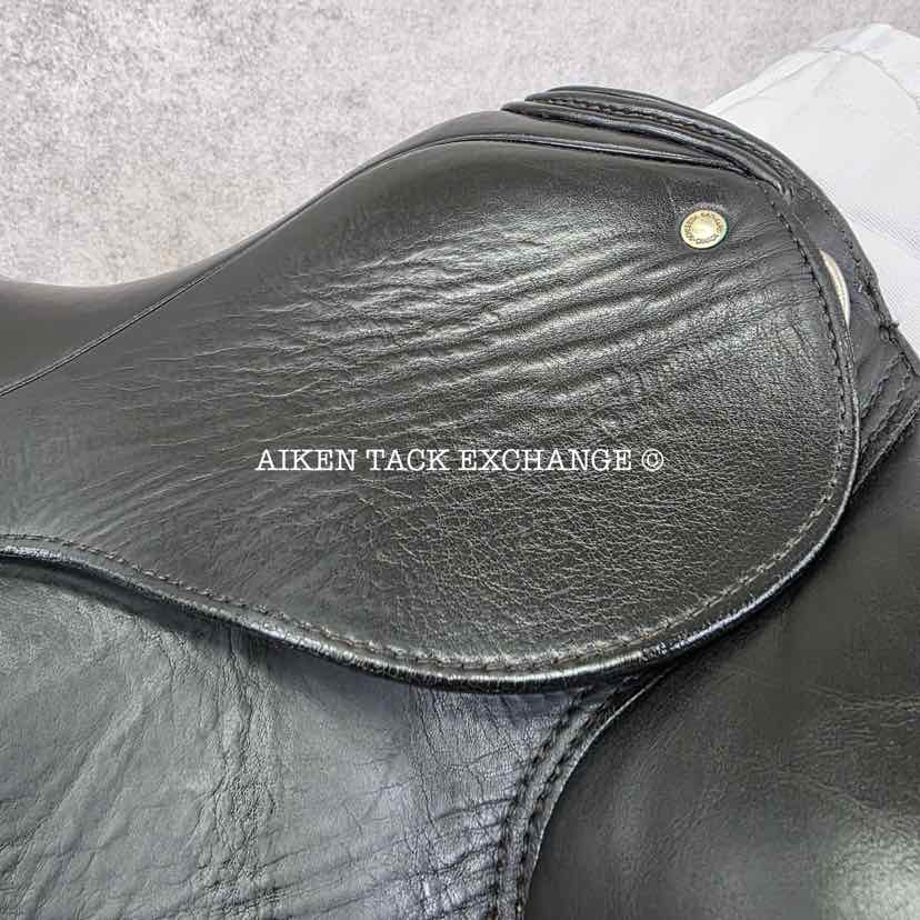 2001 Schleese Jane Savoie Dressage Saddle, 17" Seat, MW/W Tree, Wool Flocked Panels