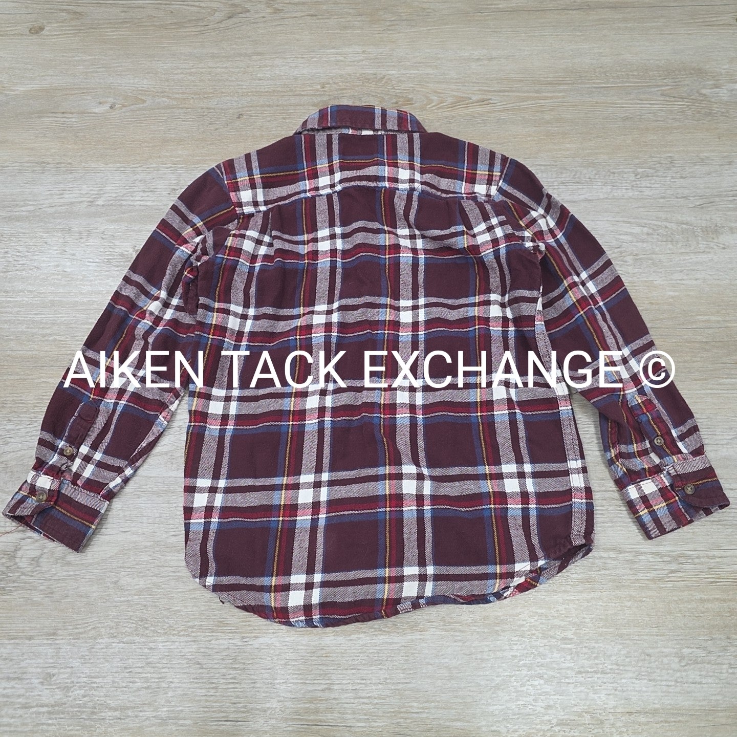 Children's Place Boys Flannel Long Sleeve Button Down Top, Size Medium