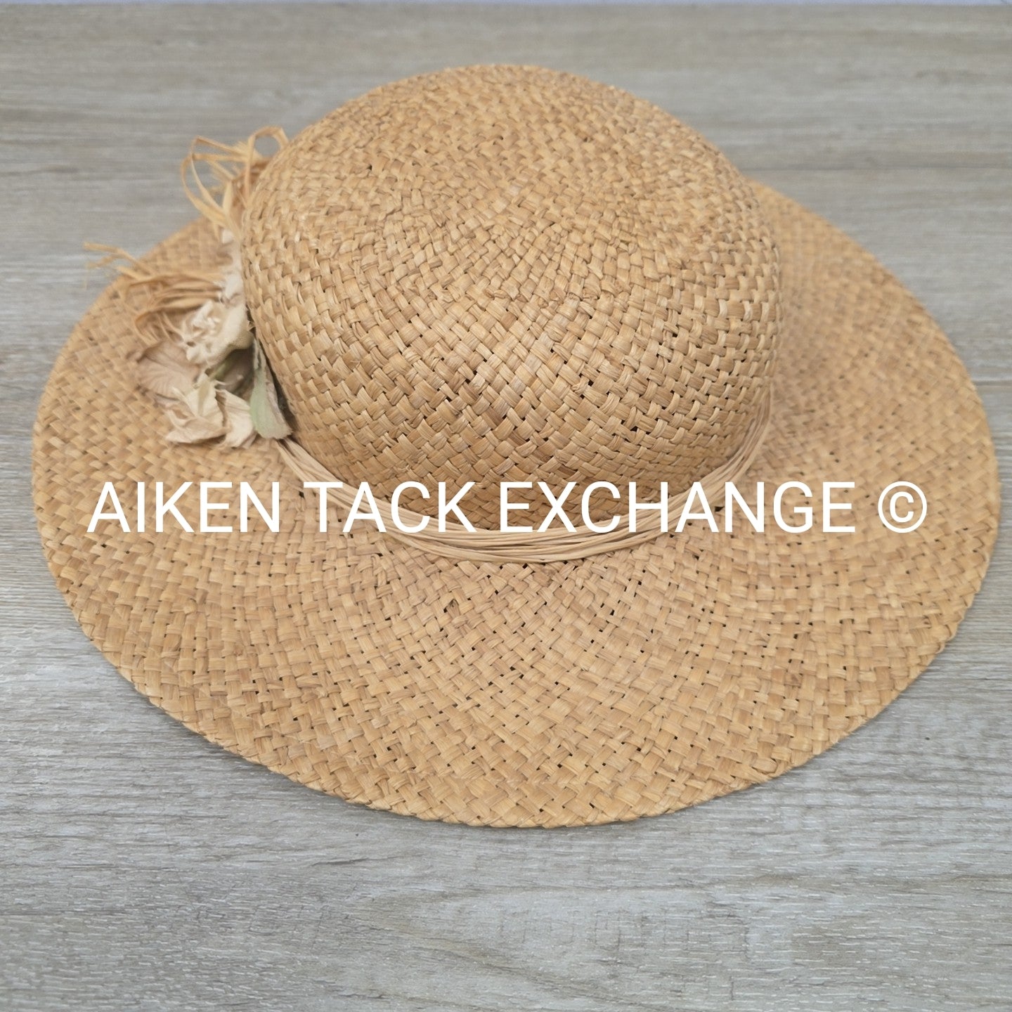 Bass Straw Derby Hat w/ Dried Flowers