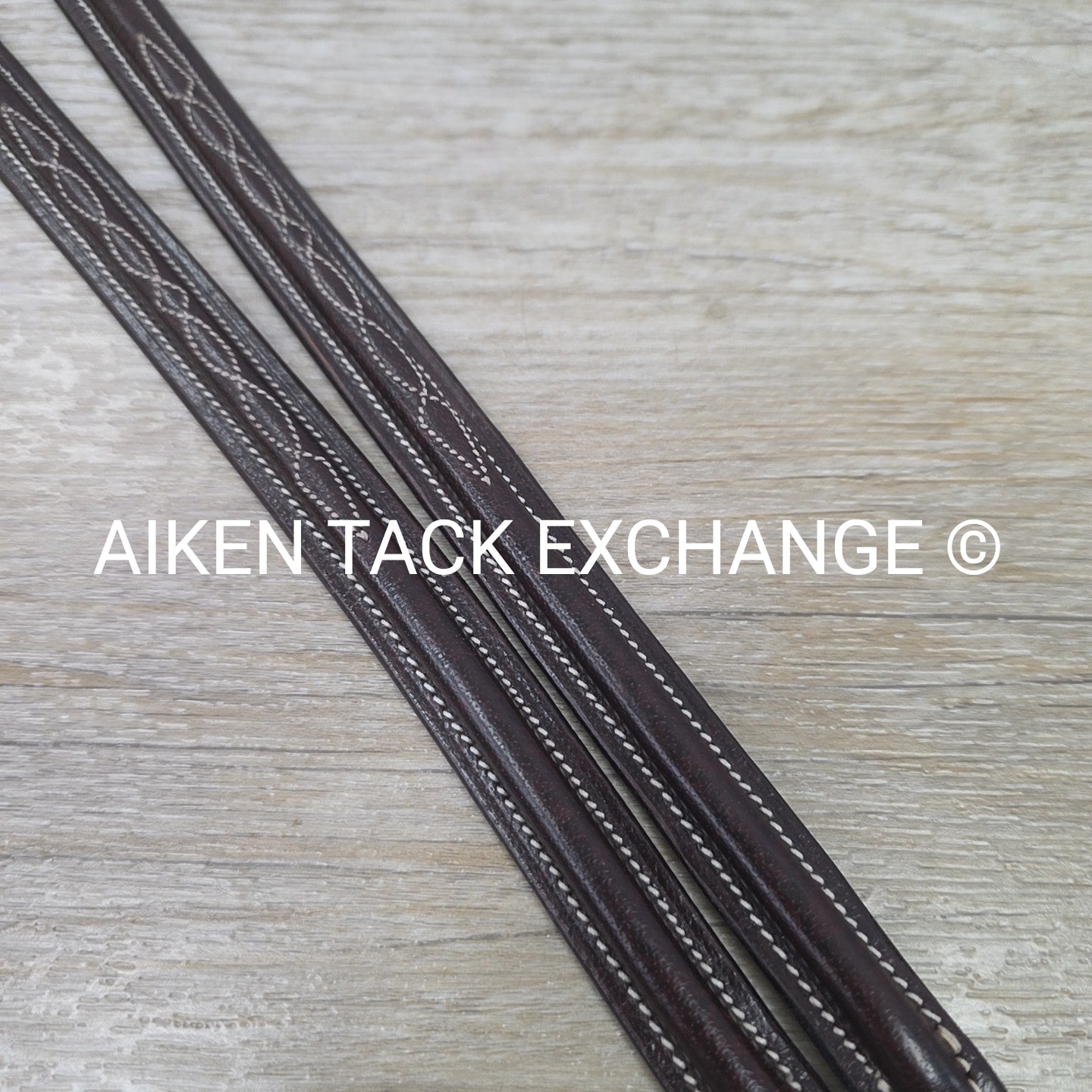 Fancy Stitched Round Raised Running Martingale Attachment, Brown