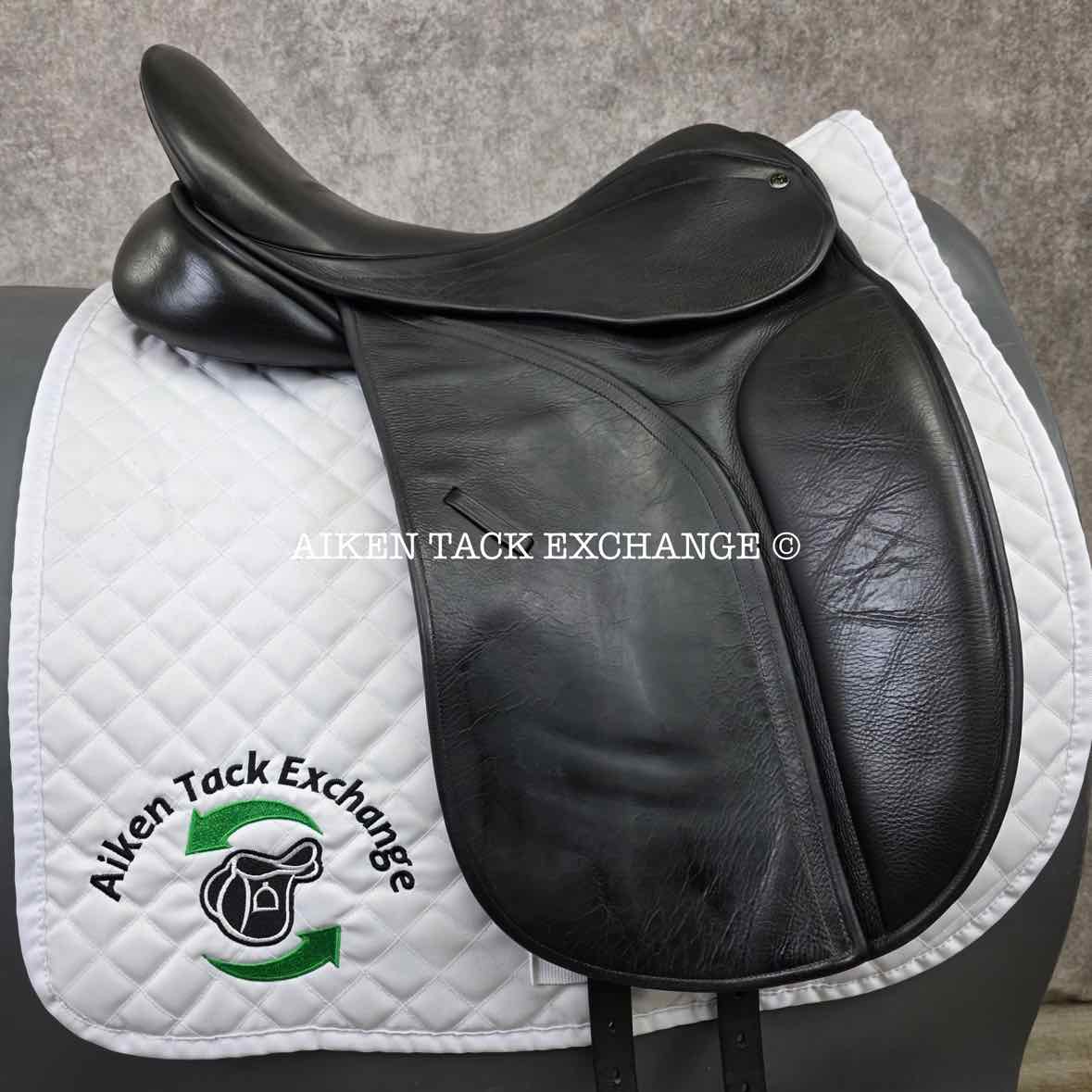 2008 County Perfection Dressage Saddle, 17" Seat, Medium Wide Tree, Wool Flocked Skid Row Panels
