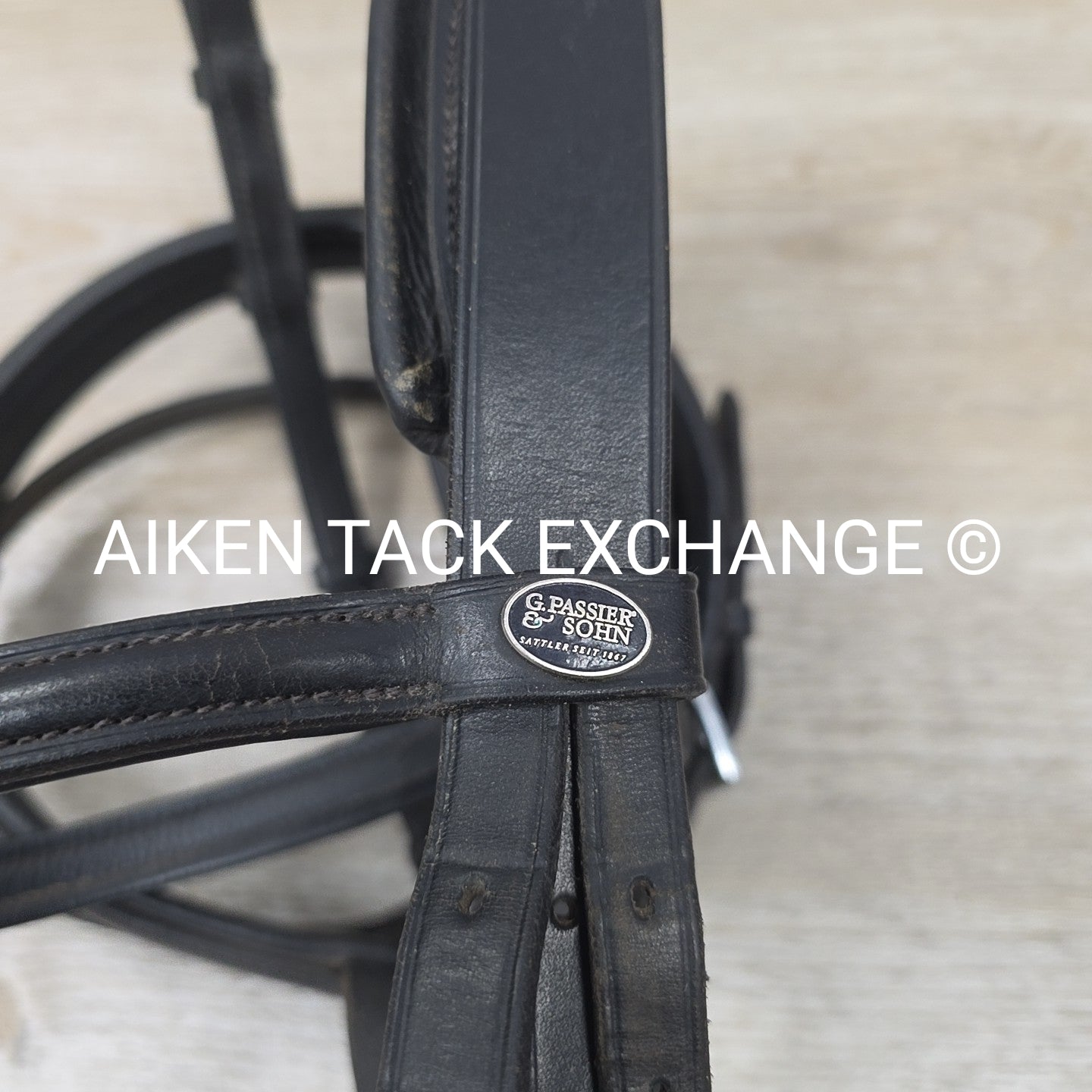 Passier & Sohn Flash Bridle with Cotton Web Reins, Black, Size Full