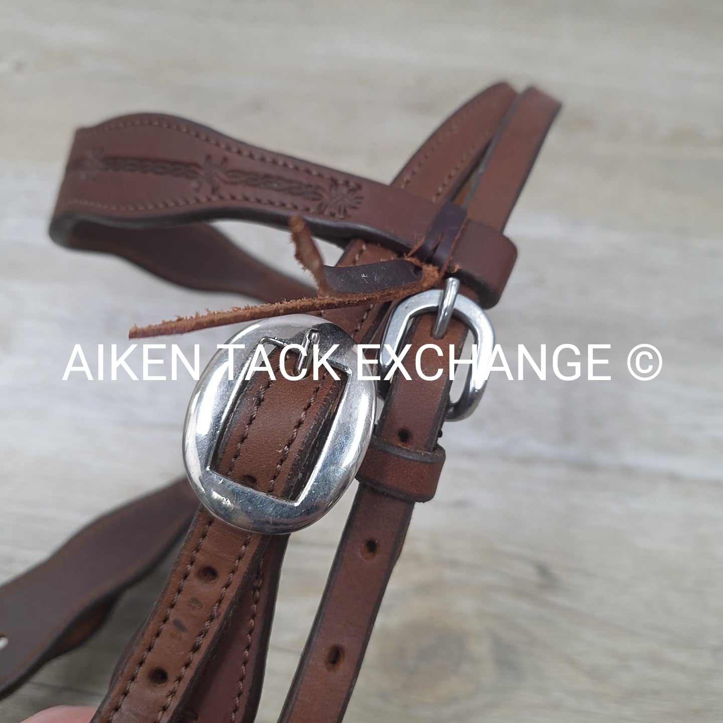 Browband Western Head Stall, Brown, Size Pony