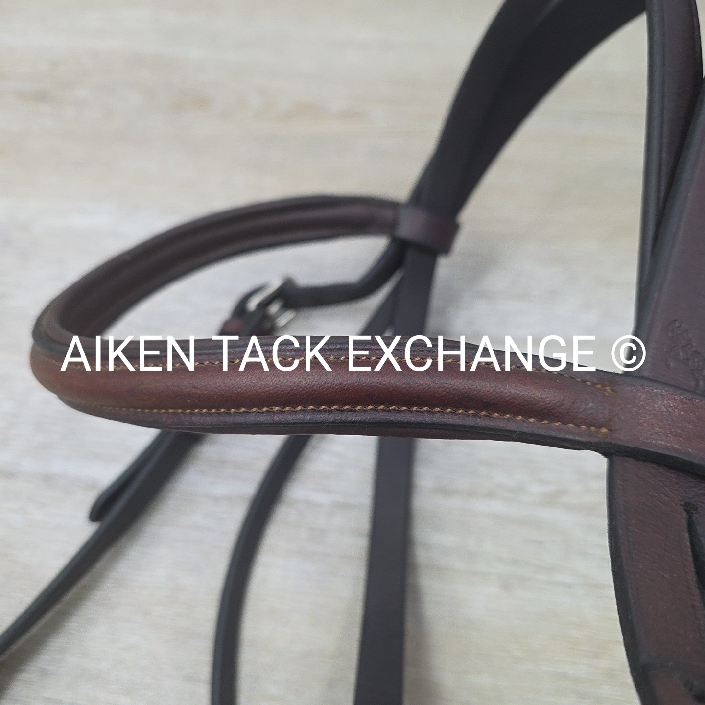 Bobby's English Tack Plain Raised Dressage Bridle, Missing Flash Strap, No Reins