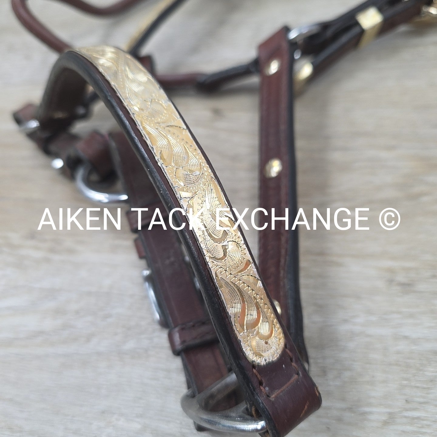 Western Show Halter, Brown, Size Pony