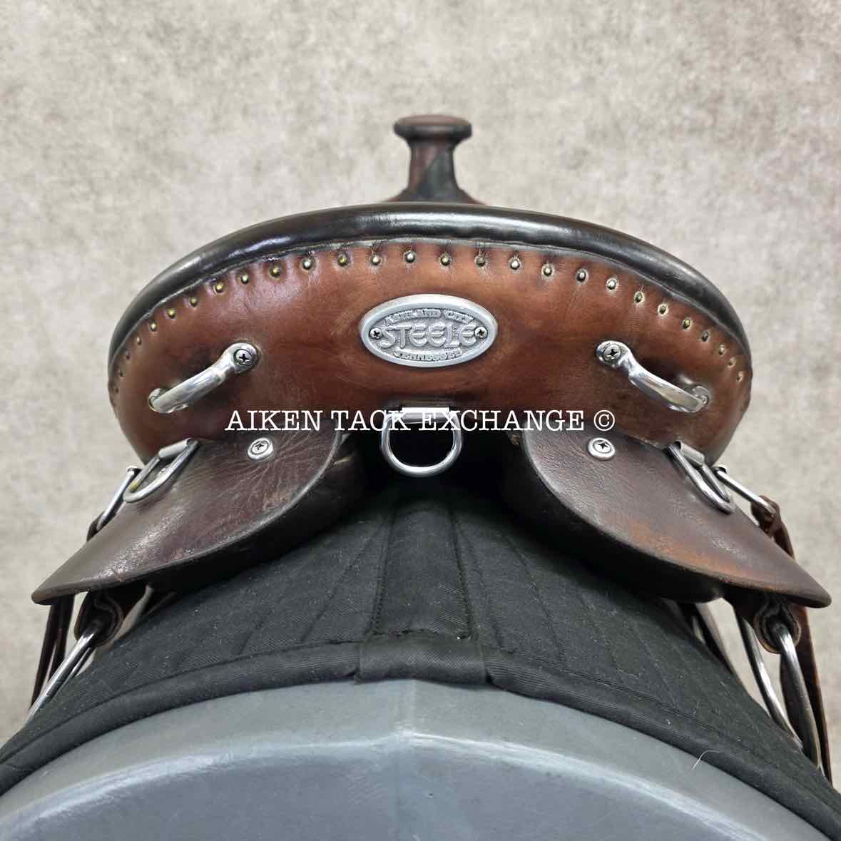 Steele Classic Trail Western Saddle, 16.5" Seat, Wide Tree - Full QH Bars