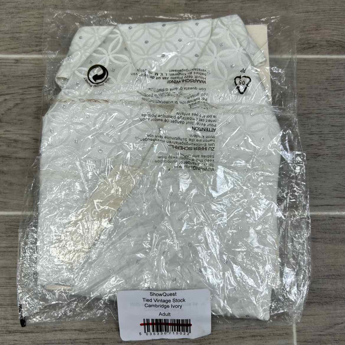 Showquest Pre Tied Stock Tie, Adult, Brand New