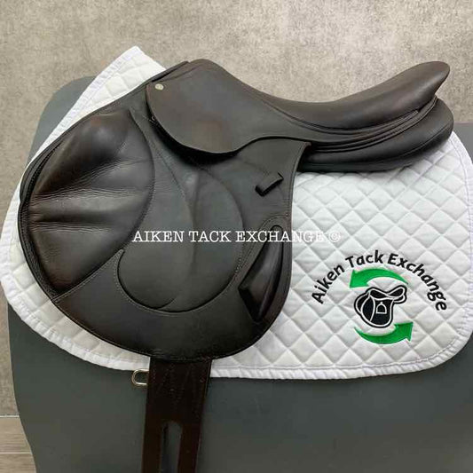**SOLD** 2008 Antares Comfort Monoflap Jump Saddle, 18" Seat, 3AA Flap, Medium Wide Tree, Foam Panels, Buffalo Leather