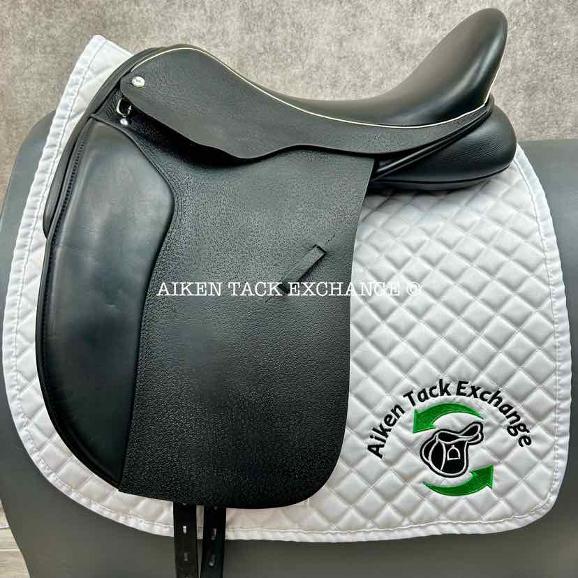 2020 Black Country Eloquence Dressage Saddle, 18.5" Seat, Medium Wide Tree, Wool Flocked Panels