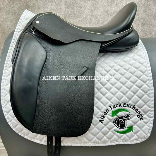 **SOLD** 2020 Black Country Eloquence Dressage Saddle, 18.5" Seat, Medium Wide Tree, Wool Flocked Panels