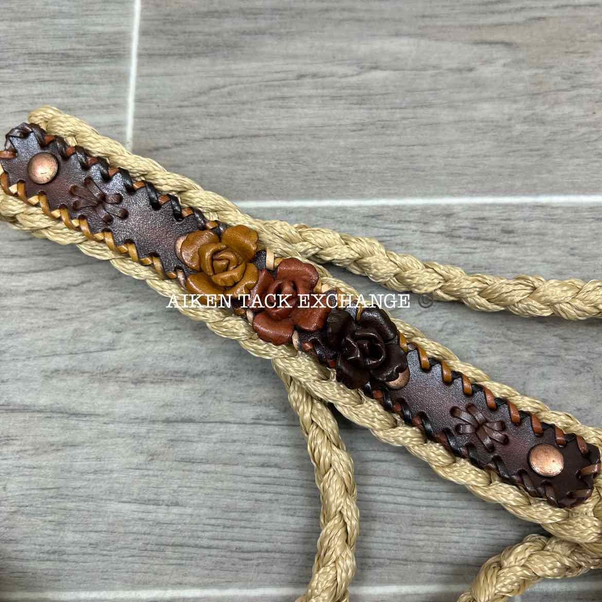 Braided Rope Halter with Lead