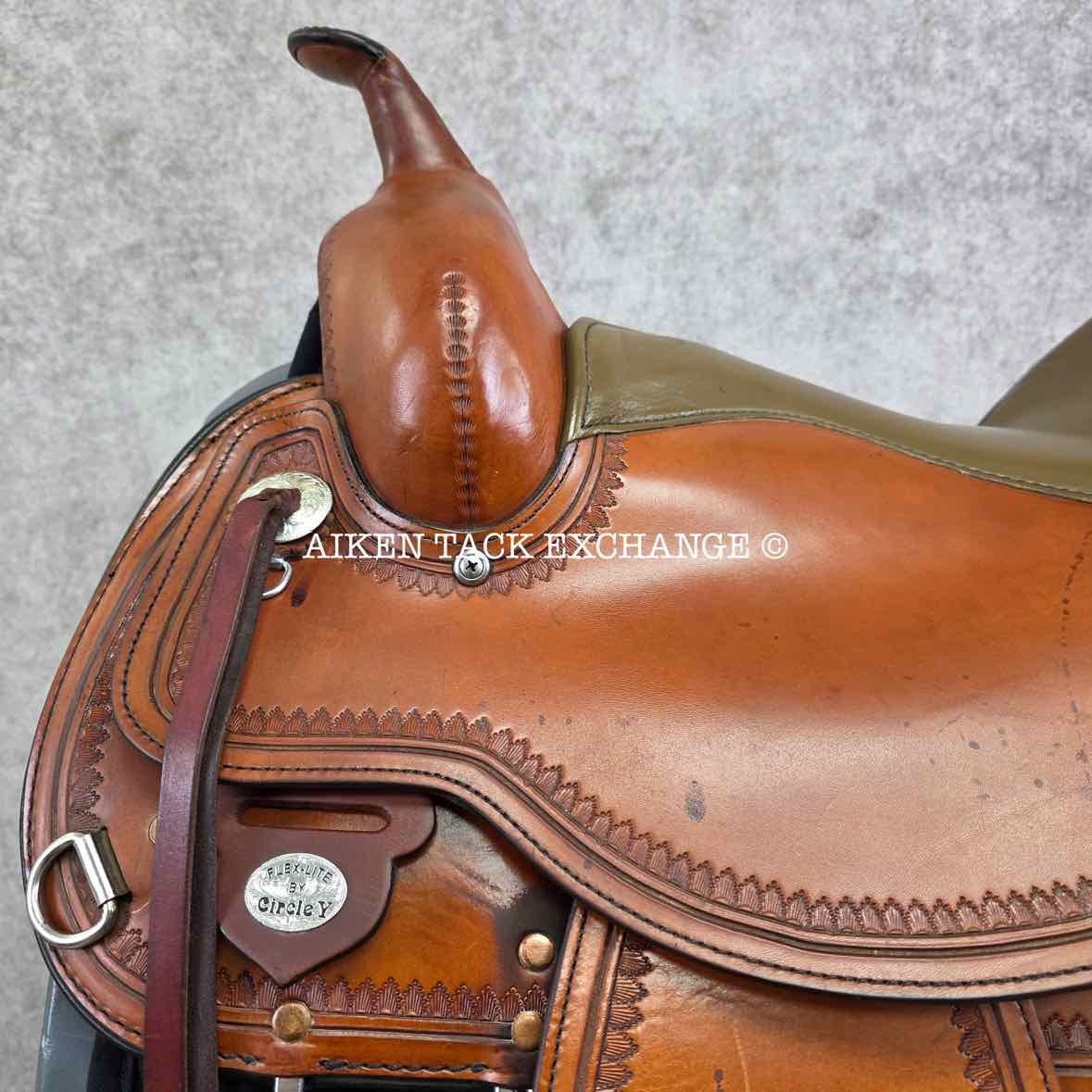 2004 Circle Y 1651 Park & Trail Western Saddle, 16" Seat, Regular Flex Lite Tree - Semi QH Bars