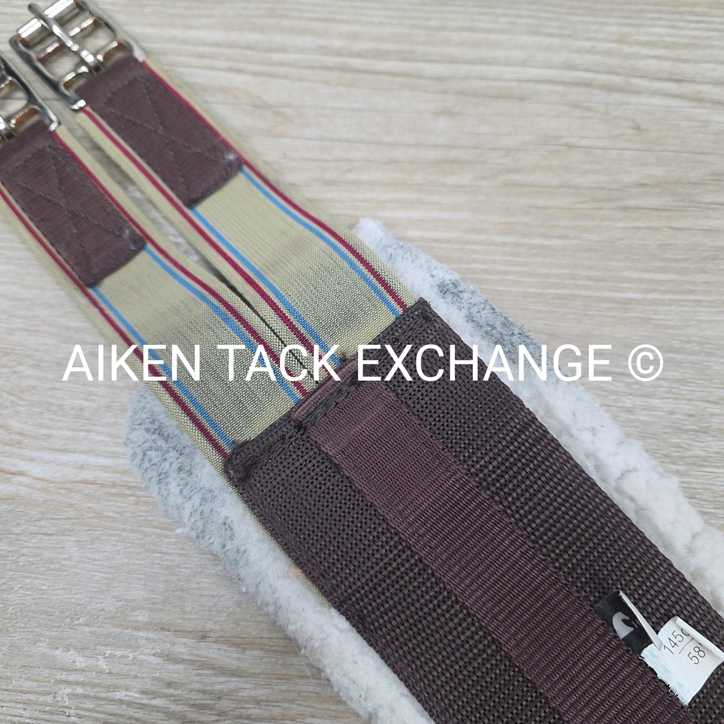 HFP Fleece Girth with Double End Elastic, Brown, 58"