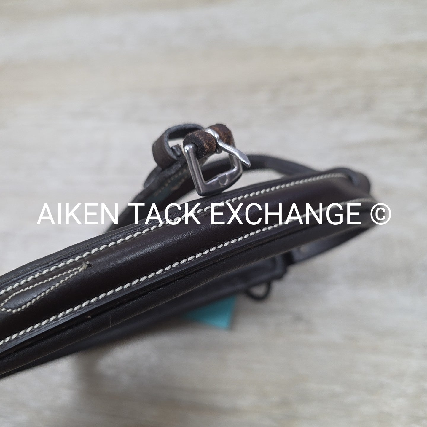 Shires Avignon Fancy Stitch Noseband for Monocrown Bridle, Brown,  Size Cob