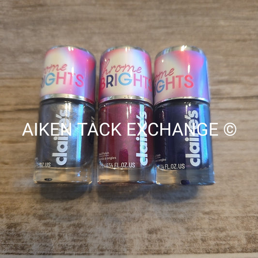 Claire's Chrome Brights Polish - Set of 3