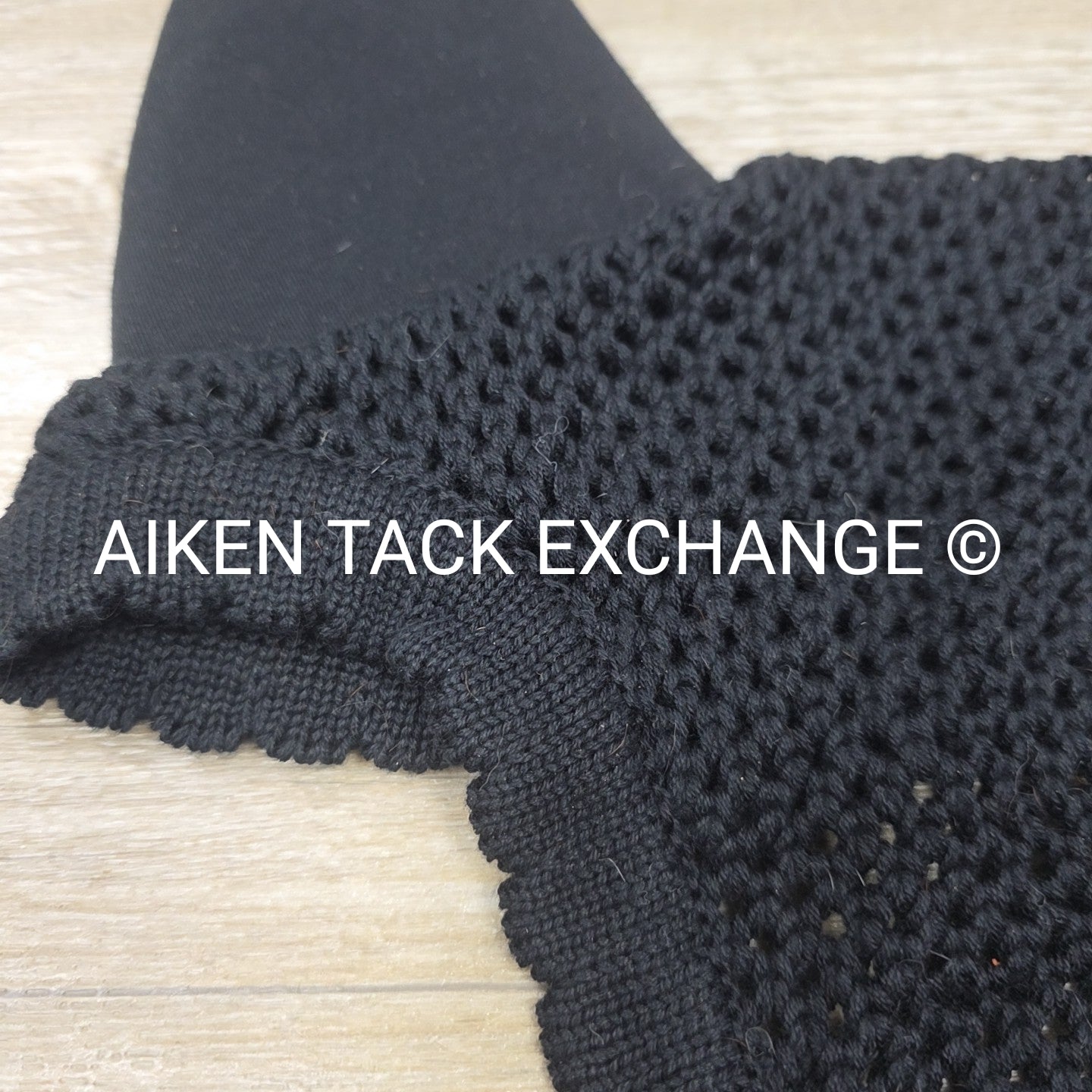 Equiline Soundless Ear Bonnet, Black, Size Full