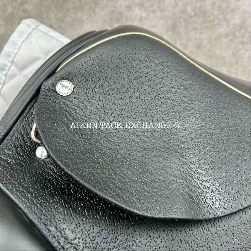 **SOLD** 2020 Black Country Eloquence Dressage Saddle, 18.5" Seat, Medium Wide Tree, Wool Flocked Panels