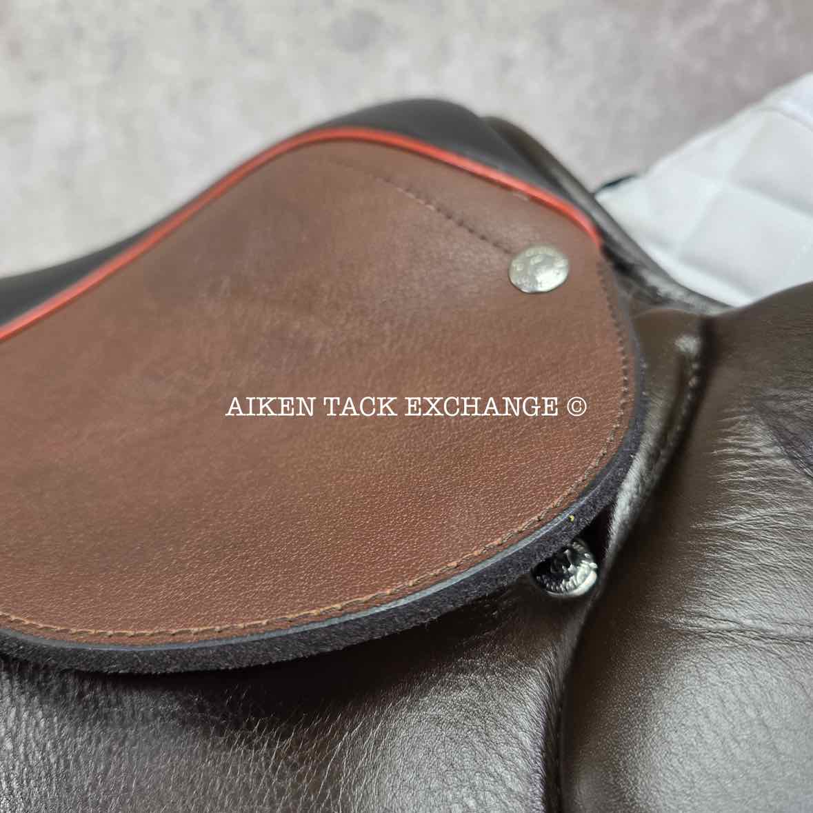 2019 Custom Saddlery Monte Carlo Monoflap Jump Saddle, 17.5" Seat, Adjustable Tree, Wool Flocked Panels