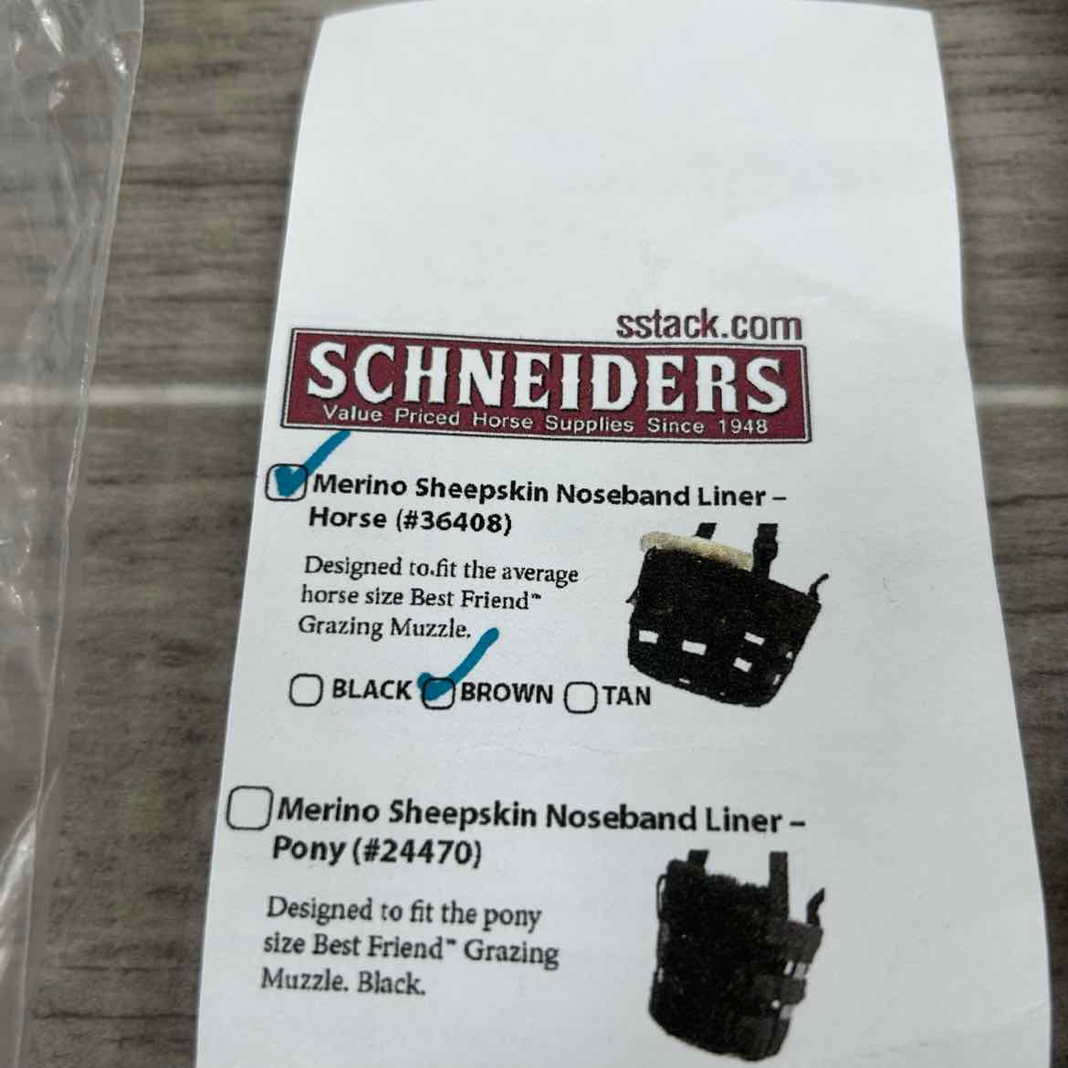 Schneiders Merino Sheepskin Noseband Liner for Grazing Muzzle, Size Full