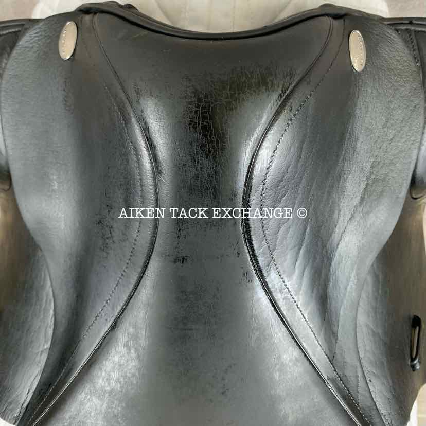 **SOLD** Jaguar by Harry Dabbs XKC Dressage Saddle, 17" Seat, Medium Wide Tree, Wool Flocked Panels, Buffalo Leather