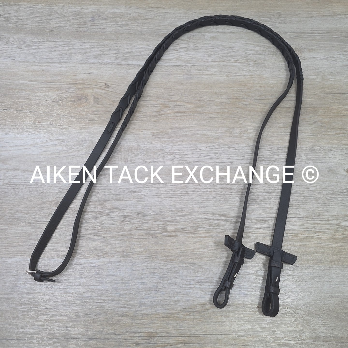 Stubben Plain Laced Reins, Brown, 54"