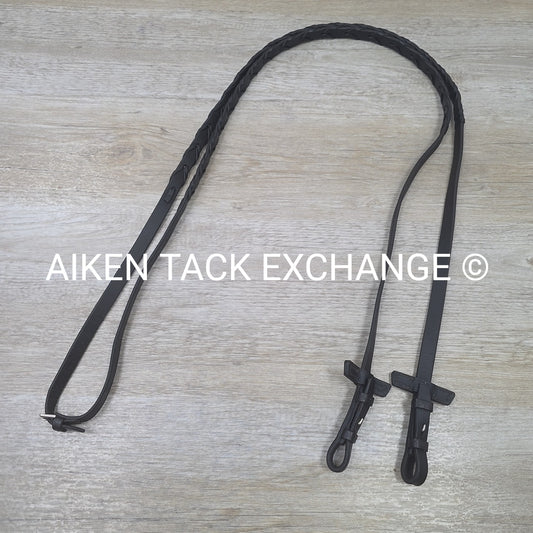Stubben Plain Laced Reins, Brown, 54"