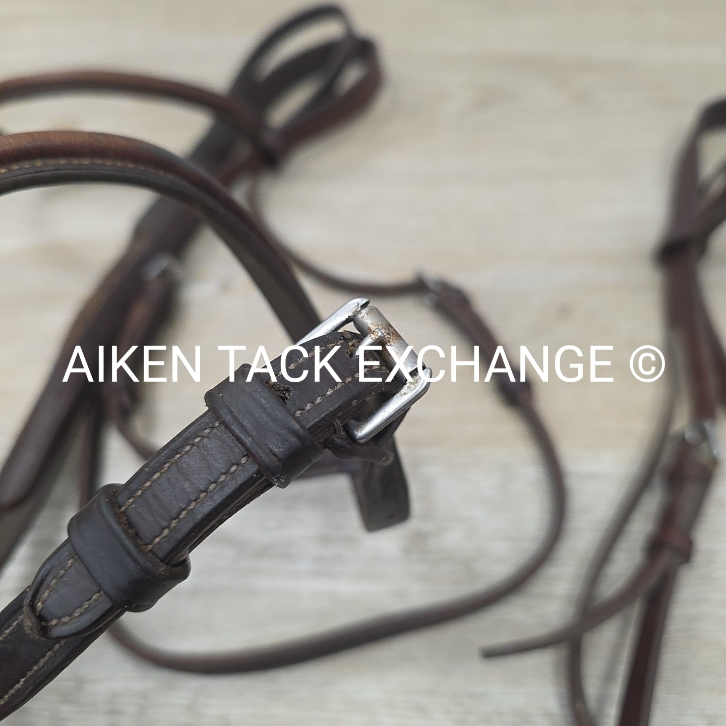 BARGAIN BUNDLE: 2 Plain Raised Bridles with Laced Reins & Rubber Reins, Brown, S